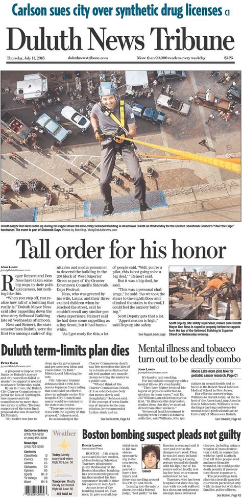 Duluth news tribune duluth mn - From the News Tribune archives on Adam Johnson: College men’s hockey: ... 222 W. Superior St, Duluth, MN 55802 | (218) 723-5281 ...